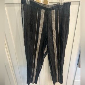 DREW Black and Gray Striped Trousers! Size large!